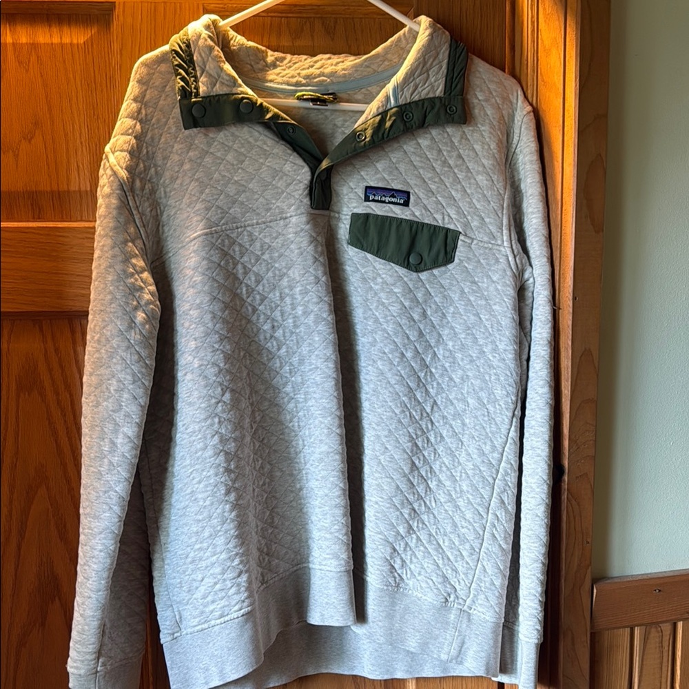 Patagonia Gray Quilted Sweatshirt